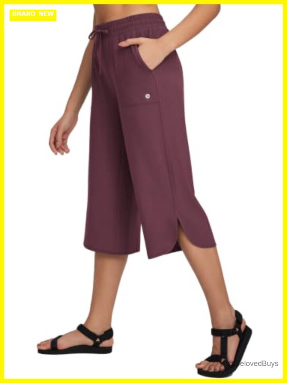 Women's Hiking Capri Pants UPF 50+ Quick Dry Wide Leg Travel Activewear